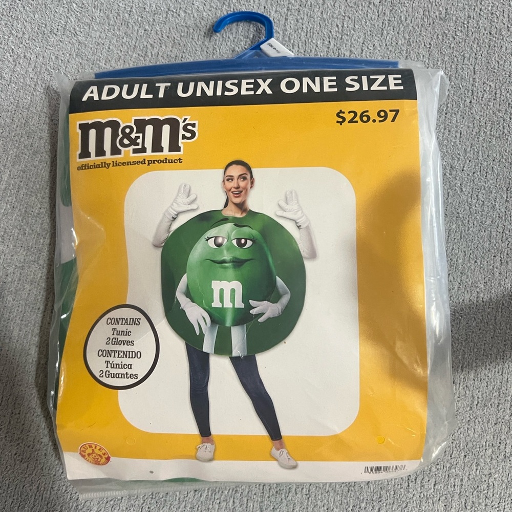 M&M'S Green Character Costume - Adult Unisex
